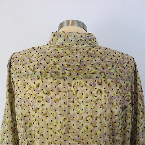 Christopher & Banks M Blouse Button down Polka Dot - Picture 6 of 9